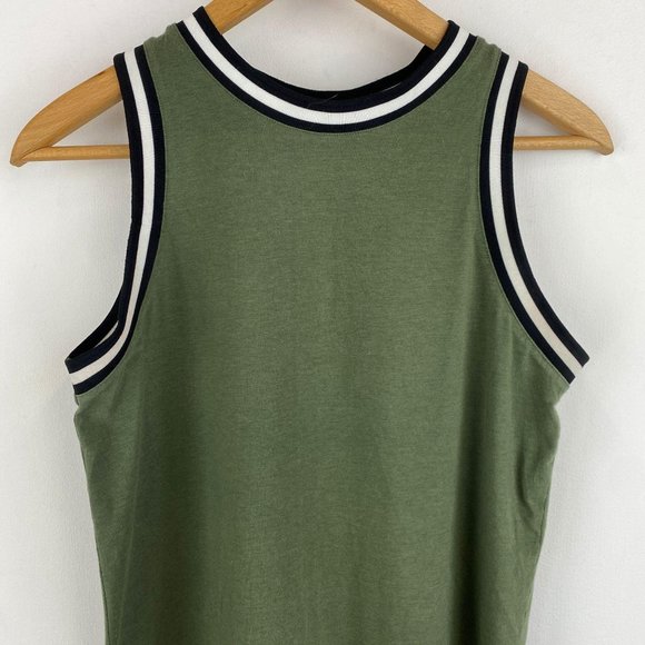 HUNTER Cotton Blend Sleeveless Olive Green Top - Picture 4 of 5